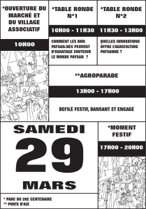 Samedi 29/03/2025 à Marseille : AGROPARADE et JOURNÉE DE L'AGRICULTURE PAYSANNE